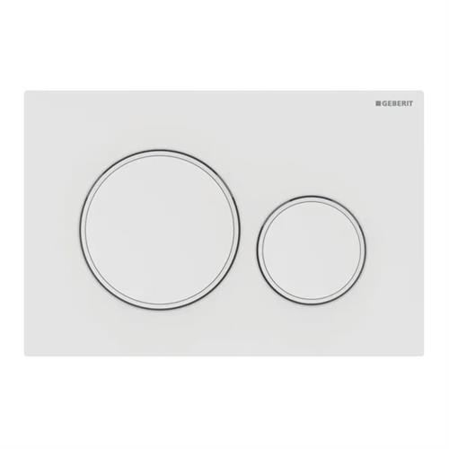Geberit flush plate Sigma20. White matt coated. White. 115.882.01.1