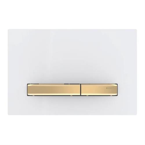 Geberit flush plate Sigma50. Brass. White. 115.672.11.2