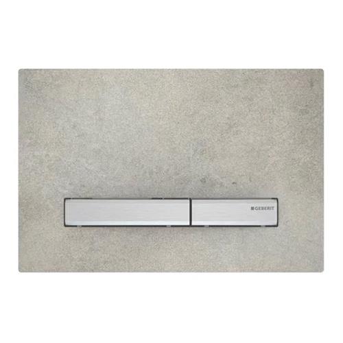 Geberit flush plate Sigma50. Chrome-plated. Concrete look. 115.788.JV.2