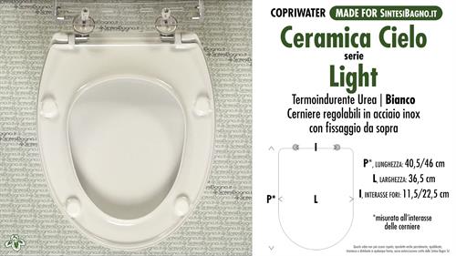 Abattant wc MADE pour LIGHT/CIELO modèle. PLUS Quality. Duroplast