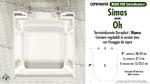 WC-Seat MADE for wc OH SIMAS Model. Type COMPATIBLE. Duroplast