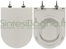 Copriwater MATRICE SINTESIBAGNO “LINKY PRO SMALL”. BIANCO. Forma “D”. SOFT CLOSE