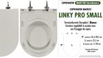 Copriwater MATRICE SINTESIBAGNO “LINKY PRO SMALL”. BIANCO. Forma “D”. SOFT CLOSE