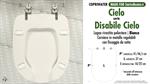 WC-Seat for wc DISABLED. CIELO DISABILE CIELO. Type DEDICATED. Wood Covered