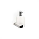 Wall-mounted soap dispenser with satined glass. Inda/INDISSIMA_Chrome Series