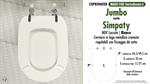 Abattant wc MADE pour SIMPATY JUMBO modèle. Type COMPATIBILE. MDF laqué