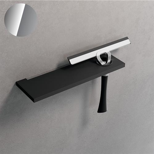 Shelf with wiper holder. 30 cm. SILVER