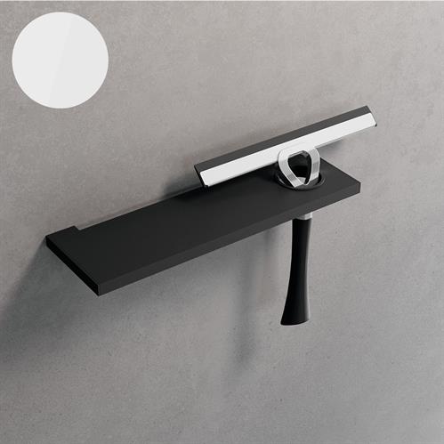 Shelf with wiper holder. 30 cm. MATT WHITE