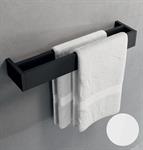 Double towel rail. 60 cm. MATT WHITE