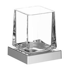 Wandmontierter Becherhalter mit extra klarem, transparentem Glasbecher