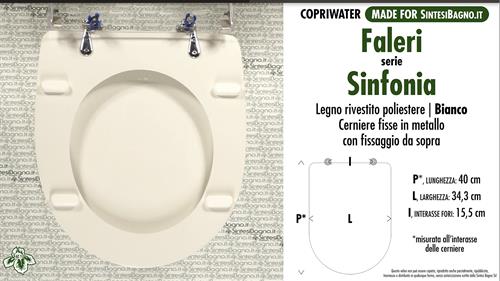 WC-Sitz MADE für wc SINFONIA FALERI Modell. Typ GEWIDMETER