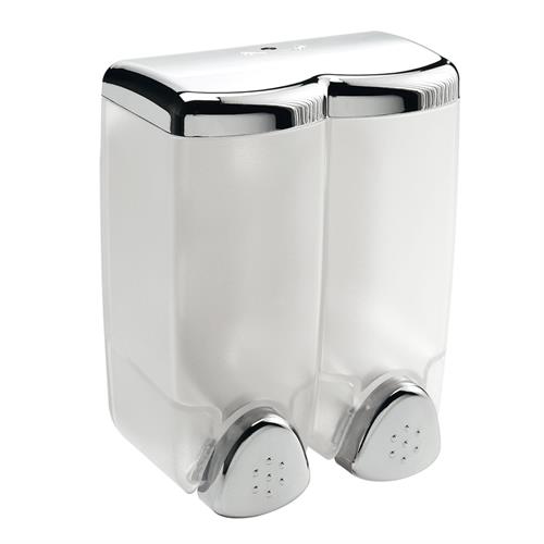 Wall-mounted soap dispenser in ABS, with transparent container