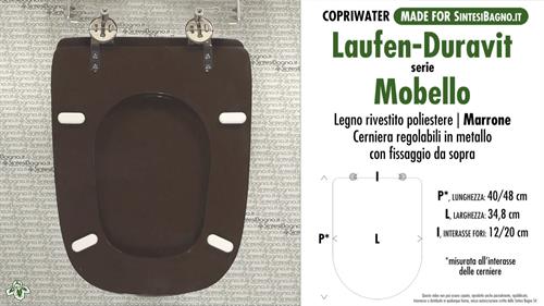 WC-Sitz MADE für wc MOBELLO LAUFEN-DURAVIT Modell. BRAUN. Typ GEWIDMETER
