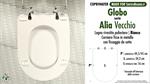 Abattant wc MADE pour ALIA (Vecchio) GLOBO modèle. Type DÉDIÉ. Bois recouvert