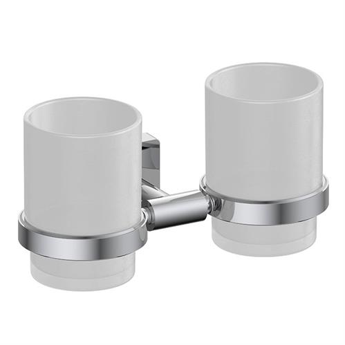 Wall-mounted 2 tumbler holder. Bathroom accessories INDA/FORUM QUADRA Series