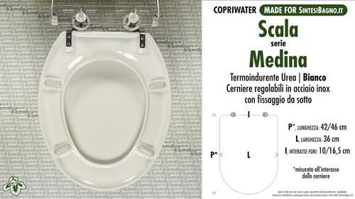 Abattant wc MADE pour MEDINA SCALA modèle. Type COMPATIBLE. Économique