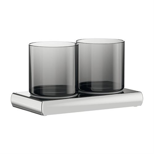Tabletop double tumbler holder. Inda/CLAIRE Series