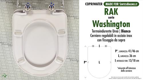 WC-Sitz MADE für wc WASHINGTON RAK Modell. Typ GEWIDMETER. Economic