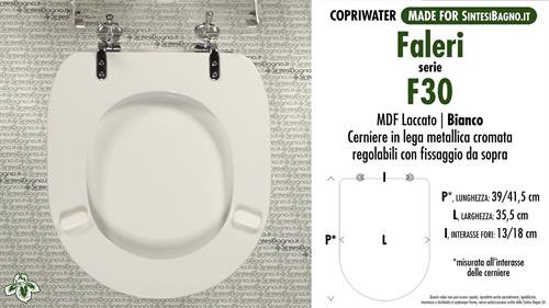 WC-Seat MADE for wc F30 FALERI Model. Type COMPATIBILE. MDF lacquered