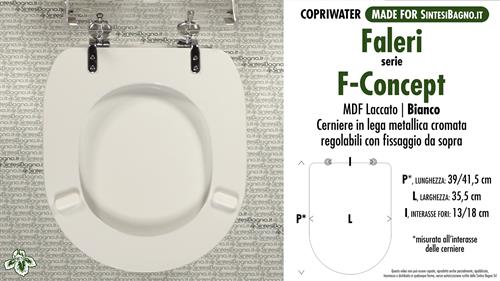 WC-Sitz MADE für wc F-CONCEPT FALERI Modell. Typ COMPATIBILE. MDF lackiert