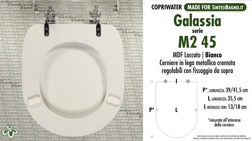 WC-Seat MADE for wc M2 45 GALASSIA Model. Type COMPATIBILE. MDF lacquered