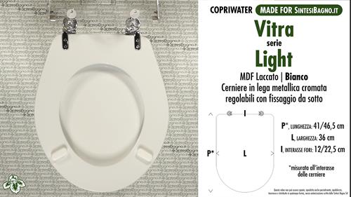 Abattant wc MADE pour LIGHT VITRA modèle. Type COMPATIBILE. MDF laqué
