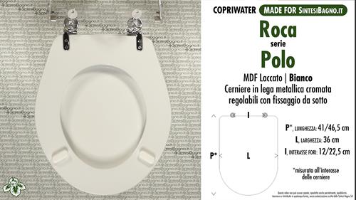 Abattant wc MADE pour POLO ROCA modèle. Type COMPATIBILE. MDF laqué