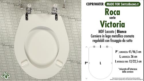 WC-Seat MADE for wc VICTORIA ROCA Model. Type COMPATIBILE. MDF lacquered