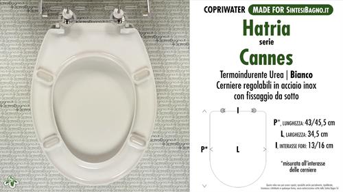 WC-Sitz MADE für wc CANNES HATRIA Modell. Typ GEWIDMETER. Economic