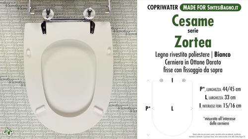 WC-Seat MADE for wc ZORTEA/CESAME Model. Type DEDICATED. Wood Covered