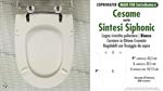 WC-Seat MADE for wc SINTESI SIPHONIC/CESAME Model. Type DEDICATED. Wood Covered