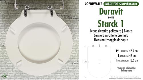 WC-Seat MADE for wc STARCK 1/DURAVIT Model. Type DEDICATED. Wood Covered