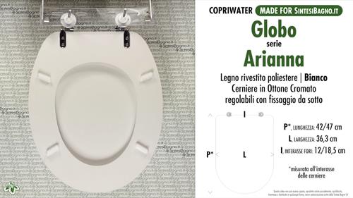 WC-Seat MADE for wc ARIANNA/GLOBO Model. Type DEDICATED. Wood Covered