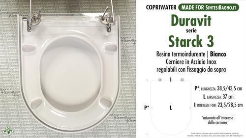 Dapperheid Wedstrijd cursief WC-Sitz MADE für wc STARCK 3/DURAVIT Modell. Typ GEWIDMETER.  Duroplastischen ✓ SINTESIBAGNO.SHOP online!