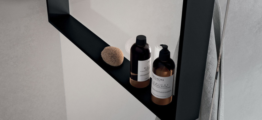 Novellini FRAME shelves for WALK IN shower walls. Shapes, sizes, colors, materials,...