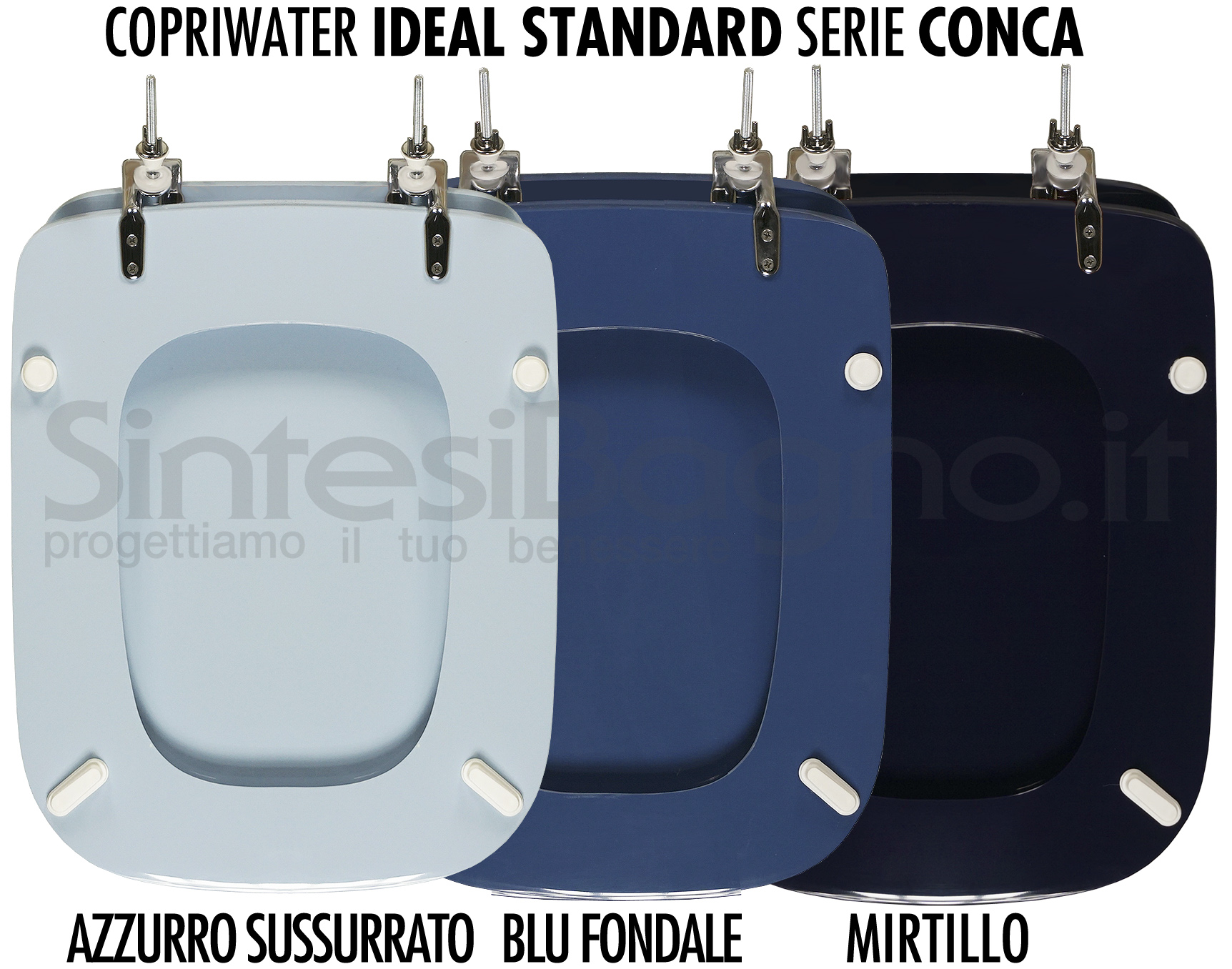 Copriwater Ideal Standard Conca Azzurro e blu