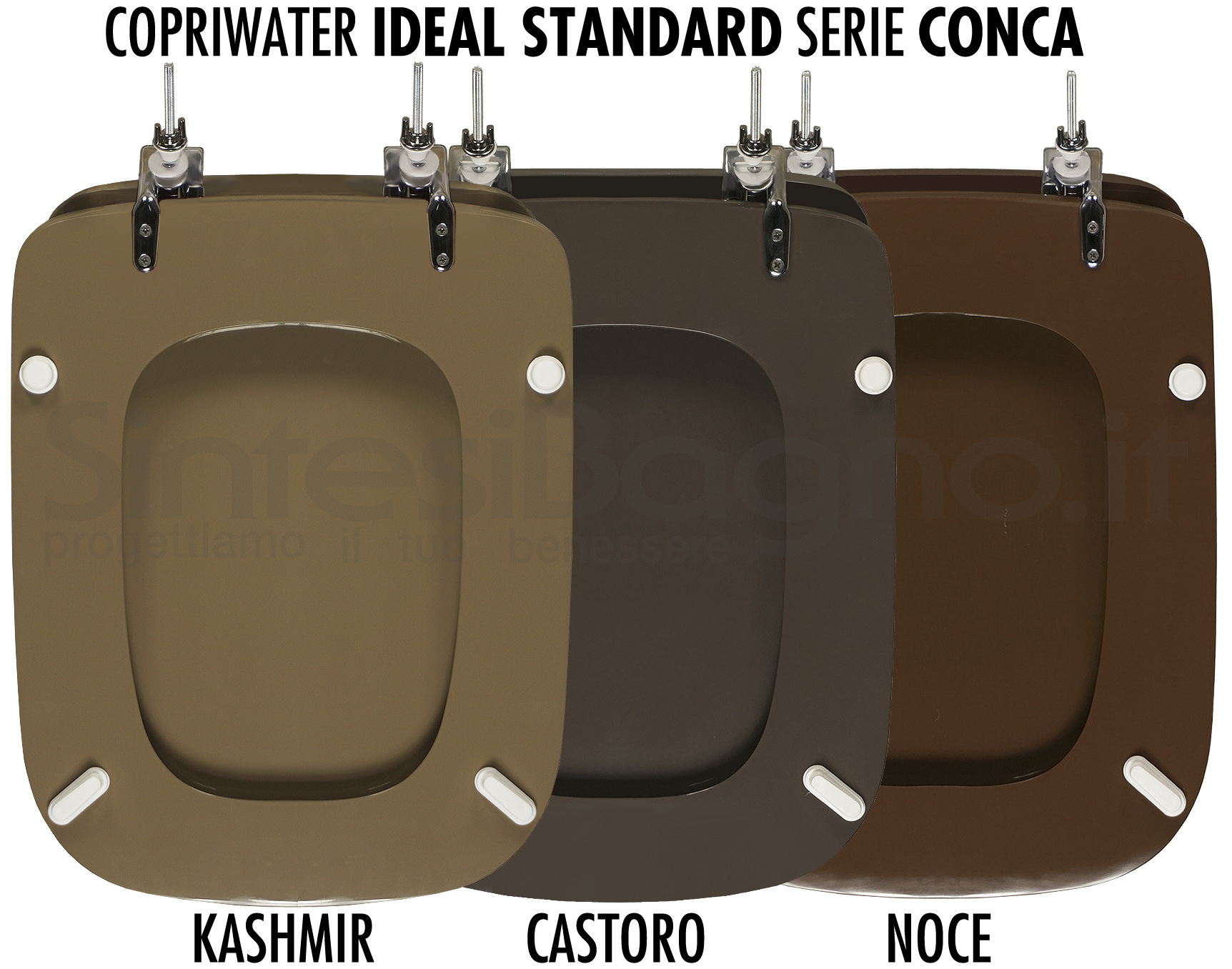 Copriwater Ideal Standard Conca il colore marrone