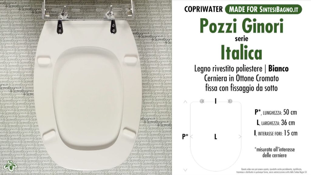 ITALICA di POZZI GINORI rientra sicuramente nella categoria dei “COPRIWATER GRANDI DIMENSIONI” suoi 50 cm di profondita!
