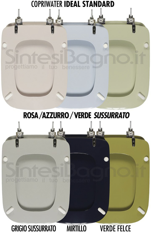 Ideal Standard e i colori dei sanitari: i sussurati (rosa, azzurro, verde, grigio), il mirtillo e il felce.