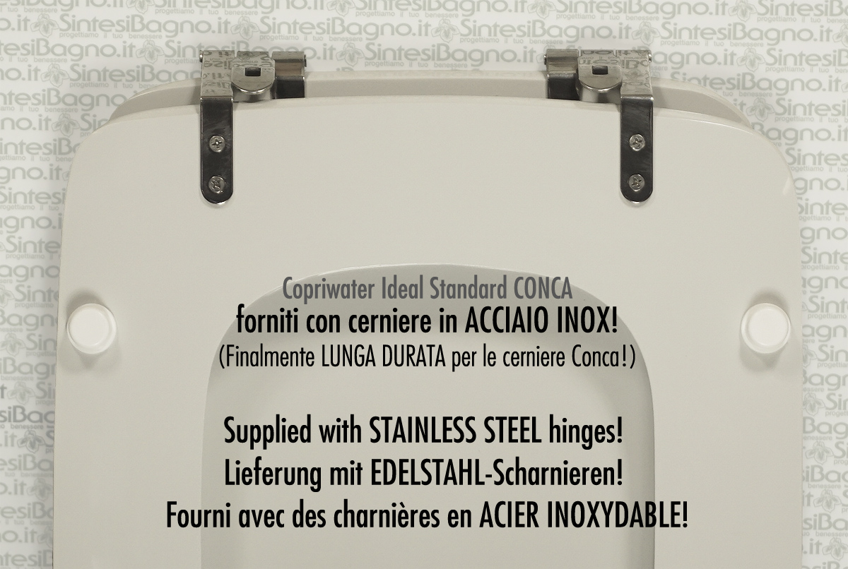 Cerniere per copriwater Ideal Standard serie CONCA in ACCIAIO INOX
