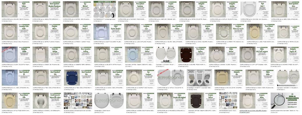 The shapes of toilet seats