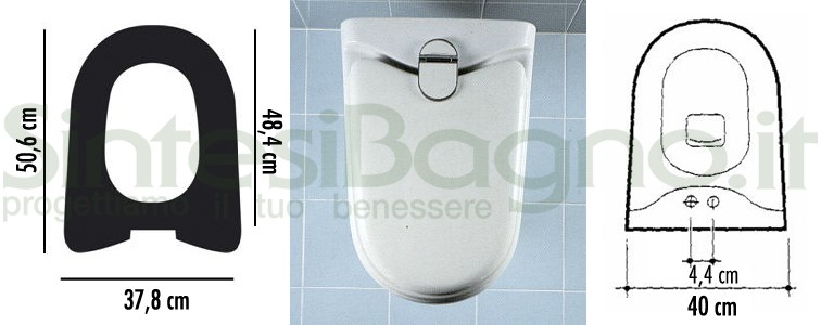 Sanitaryware with toilet covers that have special and original hinges